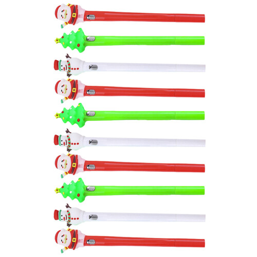 20Pcs Plastic Gel Pens Cute Christmas Pens for Students Note Taking 2