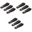 9Pièces Fixation Guitare Cuir Noir Compatible Ukulélé Et Basse 3