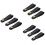 9Pièces Fixation Guitare Cuir Noir Compatible Ukulélé Et Basse 6