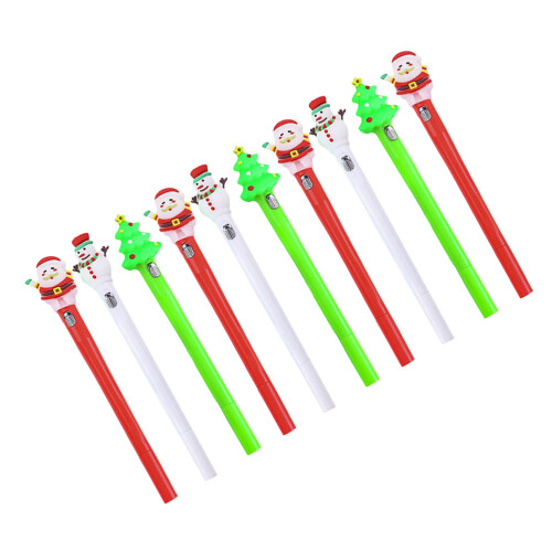 20Pcs Plastic Gel Pens Cute Christmas Pens for Students Note Taking 1