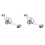 2Pièces Accessoire Support Aluminium Argenté Antirouille 2