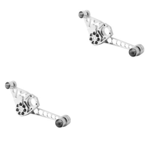 2Pièces Accessoire Support Aluminium Argenté Antirouille 2