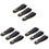 9Pièces Fixation Guitare Cuir Noir Compatible Ukulélé Et Basse 2