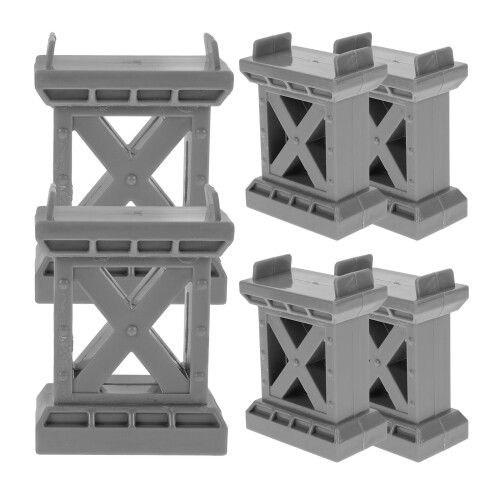 30Pièces Socles Pont Bois Gris Pour Circuit Train Stable