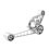 2Pièces Accessoire Support Aluminium Argenté Antirouille 9