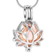 Flower Ashes Locket Glistening Floral Jewelry Elegant-rose gold