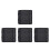 4Pairs Compact Black Walker Cushion Pads Polyester Non-Slip Covers 8