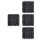 4Pairs Compact Black Walker Cushion Pads Polyester Non-Slip Covers 9