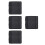 4Pairs Compact Black Walker Cushion Pads Polyester Non-Slip Covers 7