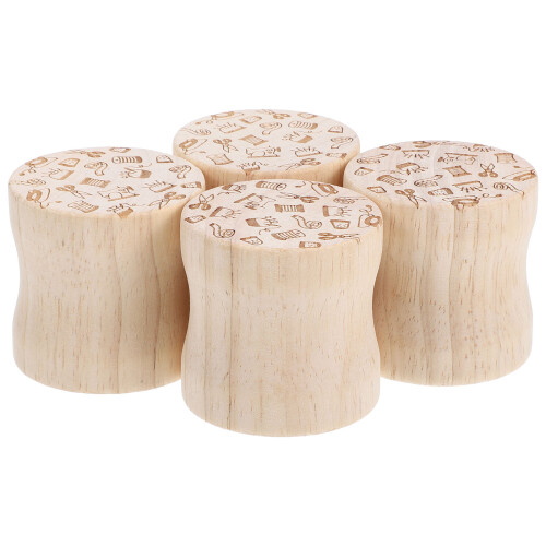 12Pcs Beige Wood Quilting Clapper Sewing Tool for Fabric Stabilization