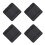 4Pairs Compact Black Walker Cushion Pads Polyester Non-Slip Covers 11