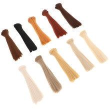 20Pcs Realistic Synthetic Doll Hair for DIY Wig Making & Cosplay Use