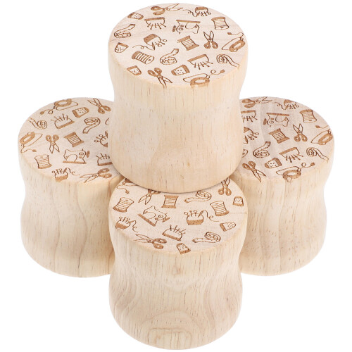 12Pcs Beige Wood Quilting Clapper Sewing Tool for Fabric Stabilization 1
