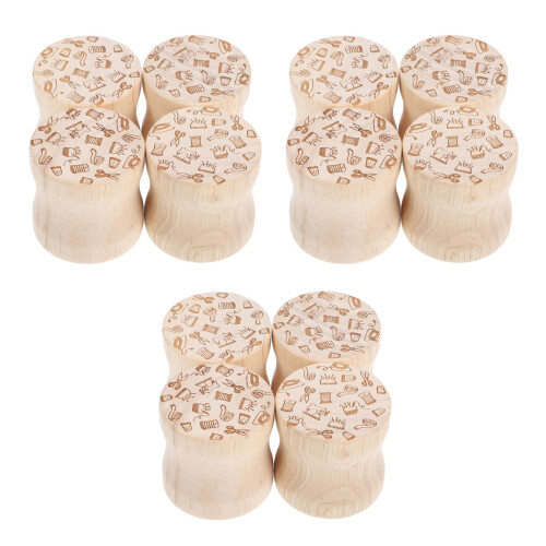 12Pcs Beige Wood Quilting Clapper Sewing Tool for Fabric Stabilization 2