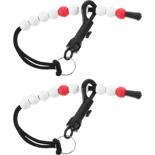 8Pcs Lightweight Red Golf Stroke Counter Plastic Beaded Scoring Chain