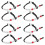 8Pcs Lightweight Red Golf Stroke Counter Plastic Beaded Scoring Chain 7