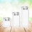 3Pcs Transparent Crystal Candle Holders Elegant Cube Tealight Display 10