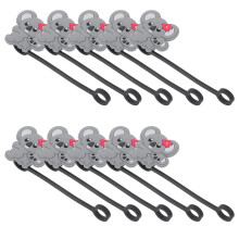 50Pcs Grey Silicone Straw Covers Caps Reusable Straw Tips Protectors
