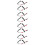 8Pcs Lightweight Red Golf Stroke Counter Plastic Beaded Scoring Chain 10