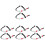 8Pcs Lightweight Red Golf Stroke Counter Plastic Beaded Scoring Chain 4