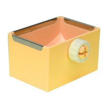 Rabbits Feeding Bowl Hamster Guinea Pigs Hanging Feeder-yellow