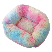 Thicken Pet Bed Kitten Puppy Dog Basket Gift-Colorful powder M
