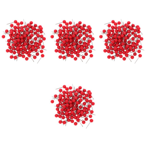 400Pcs Red Round Push Pins Map Tacks for Office Home Craft Use 2