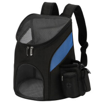 Kattenrugzak Verstelbare Outdoor Cat Carrier-L Blauw met zwart