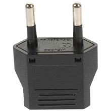 3Pcs Compact Black Copper European Adapter Multi-Use Travel Accessory