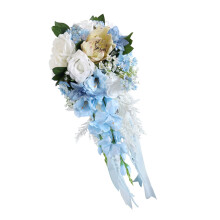 IceBlue Rose Artificial Flower Bridals Bouquets for Bride