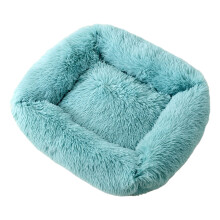 Pet Couch Bed with Thicken Cover Rectangular-Morandi blue XS
