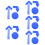20Pcs Blue Flat Spot Markers Tear-Proof Agility Training Ground Tools 10
