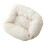 Pet Couch Bed with Thicken Cover Rectangular Soft-Milky white L 1