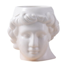 2Pcs Artistic White Ceramic Milk Cups for Home Coffee Shop Use