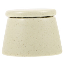 2Pcs Ceramic Nail Dappen Cups with Lid Beige for Acrylic Nail Tools