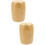 2Pcs Light Brown Toothpick Holder Bamboo Cotton Swab Container 7