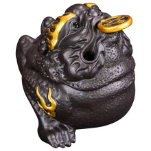 5Pcs Artistic Ceramic Toad Backflow Incense Holder for Home Decor