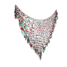 2Pcs Multi Color Belly Dance Hip Skirts Sequin Wraps for Dancing