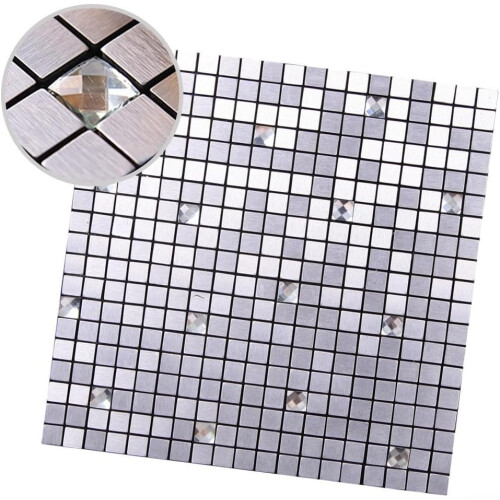 Mosaic tile that effortlessly enhances your kitchen decor (Silver) 1