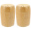 2Pcs Light Brown Toothpick Holder Bamboo Cotton Swab Container 2