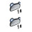 2Pcs Durable Baby Rear Mirror Black ABS for Car Interior Backseat Use 9