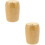 2Pcs Light Brown Toothpick Holder Bamboo Cotton Swab Container 6