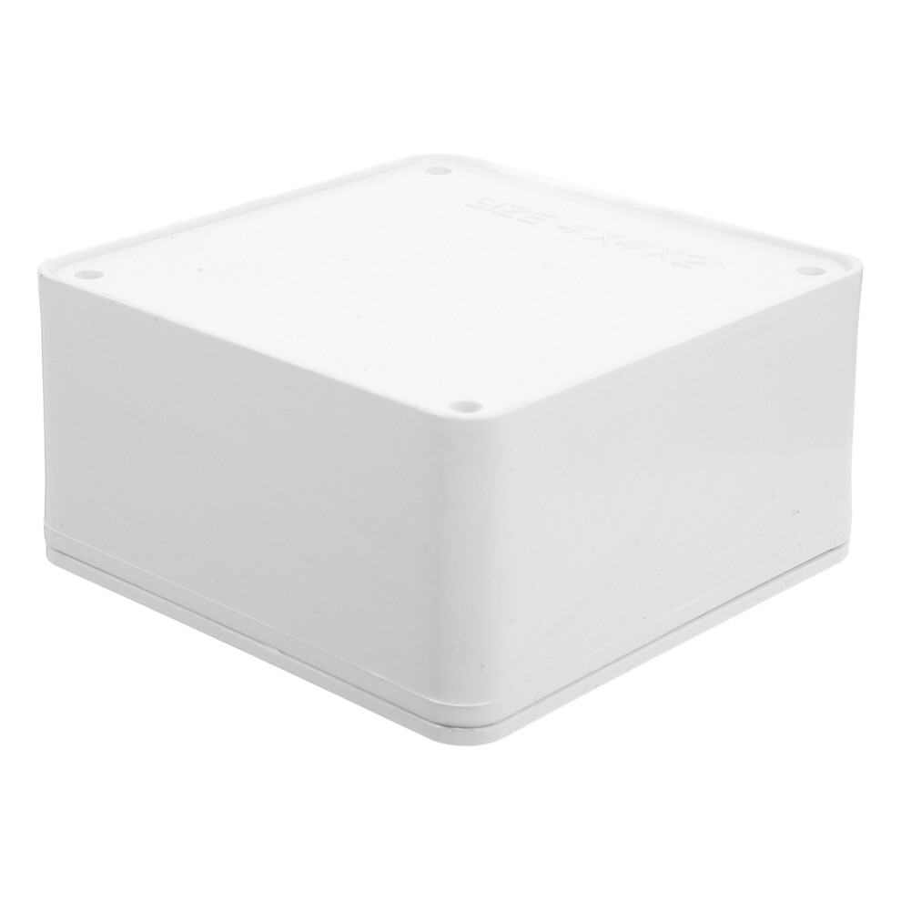 2Pcs White Plastic Electrical Junction Box Waterproof Project Case 3591495193355