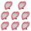 8Pcs Stable Base Pink Desktop Cosmetics Shape for Women 8