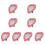 8Pcs Stable Base Pink Desktop Cosmetics Shape for Women 4