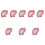 8Pcs Stable Base Pink Desktop Cosmetics Shape for Women 7