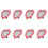 8Pcs Stable Base Pink Desktop Cosmetics Shape for Women 3