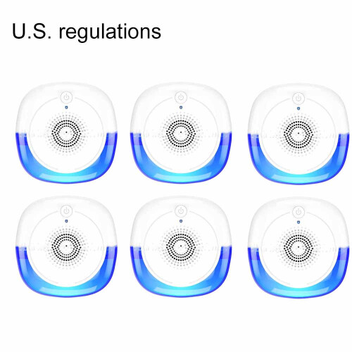 Electronic Plug in Pest Control Unit, Advanced Ultrasonic Repeller: Wide Coverage Area, Long-Term Effect, for Home, Office, Restaurant, 6 Pack