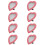 8Pcs Stable Base Pink Desktop Cosmetics Shape for Women 11