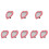 8Pcs Stable Base Pink Desktop Cosmetics Shape for Women 6